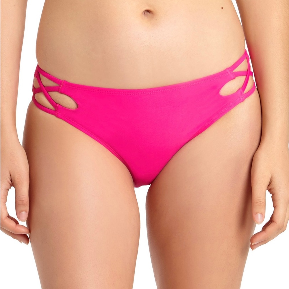 California Waves Hot Pink Hipster Bikini Bottoms